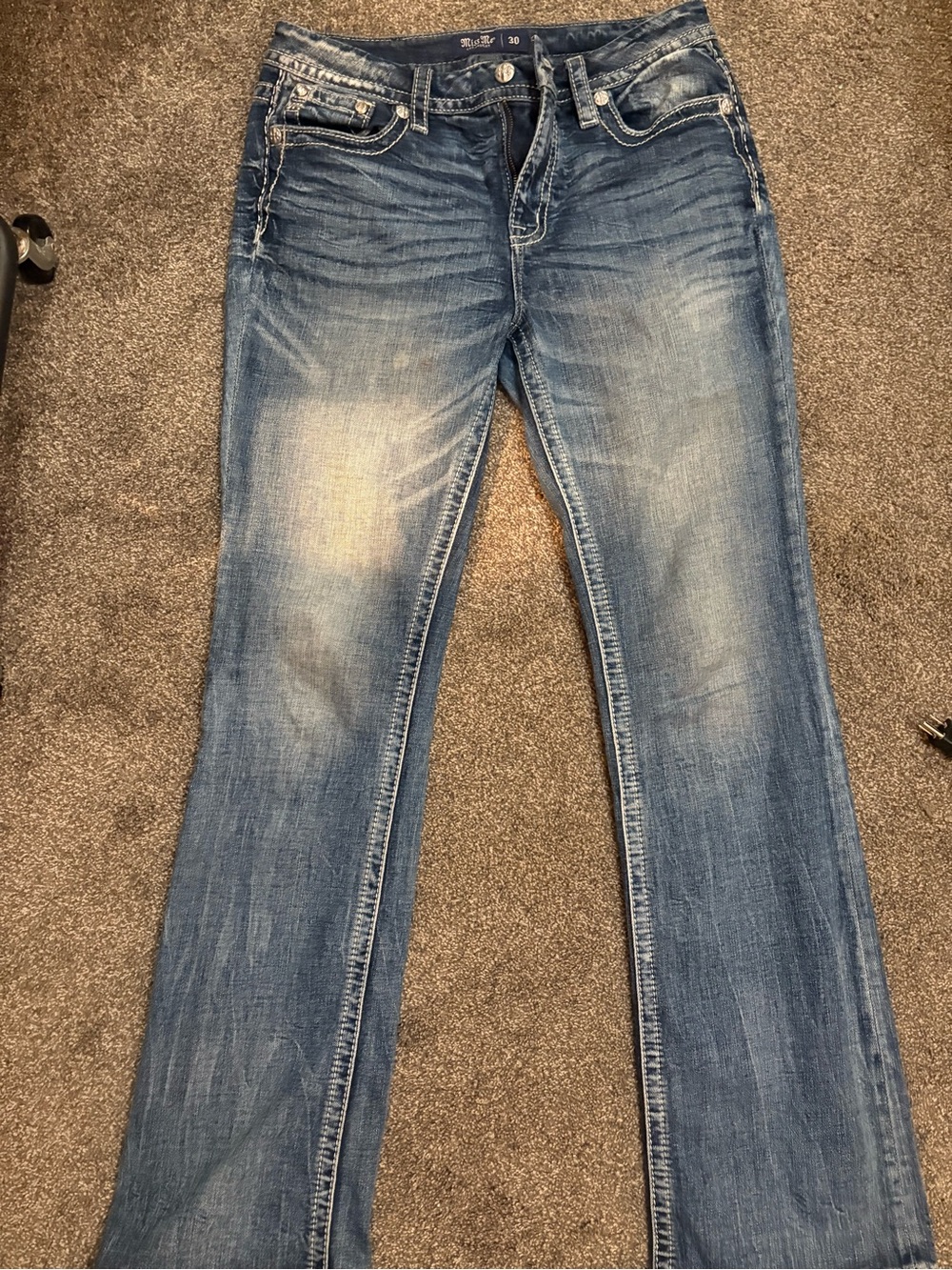 Miss Me Blue Faded Flare Jeans